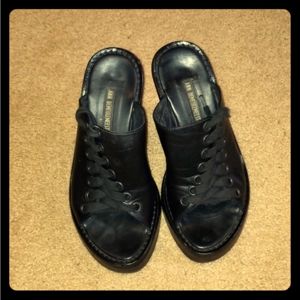 Rare Ann demeulemeester platform lace high heel sandal.